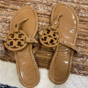 Tory Burch Brown Miller Leather Sandals